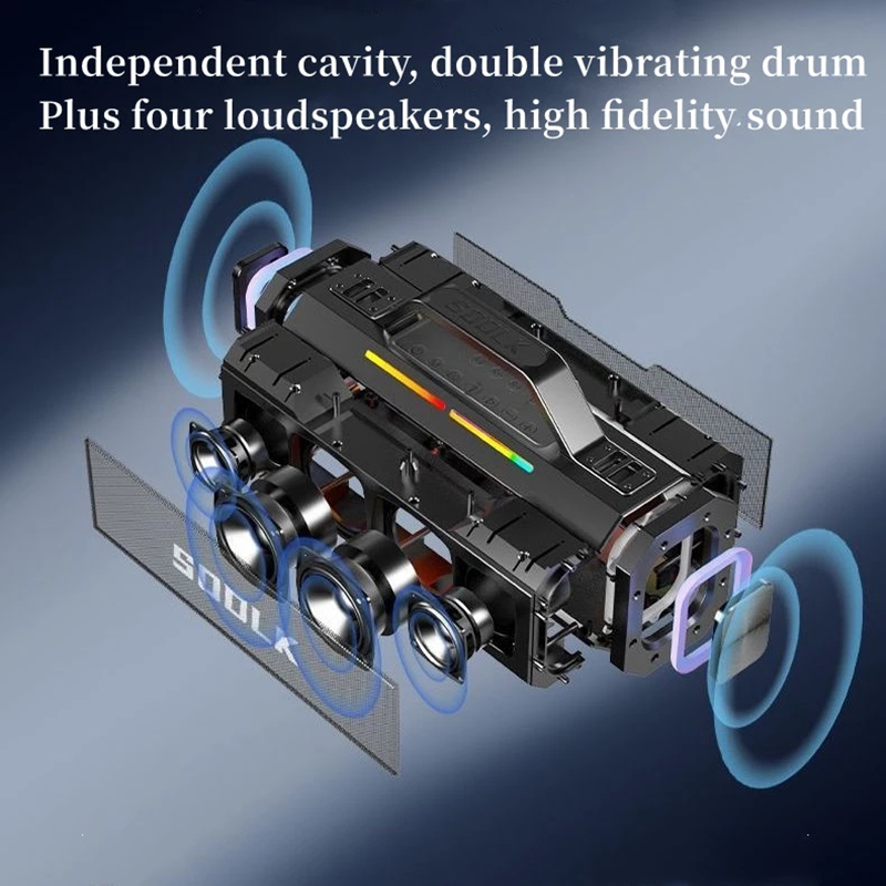SODLK 150W Big Power Portable TWS Subwoofer Waterproof Sound Column Wireless NFC Bluetooth Speaker Outdoor Mobile Power Supply. 