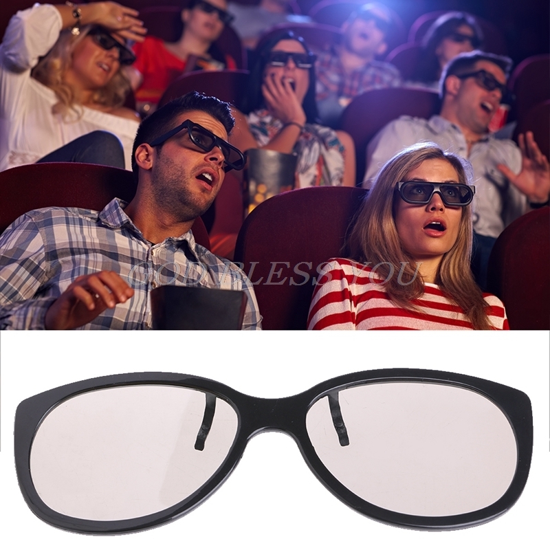 Clip-On Type Circular Passive Polarized 3D Glasses For TV 3D Cinema 0.22mm Drop Shipping. 