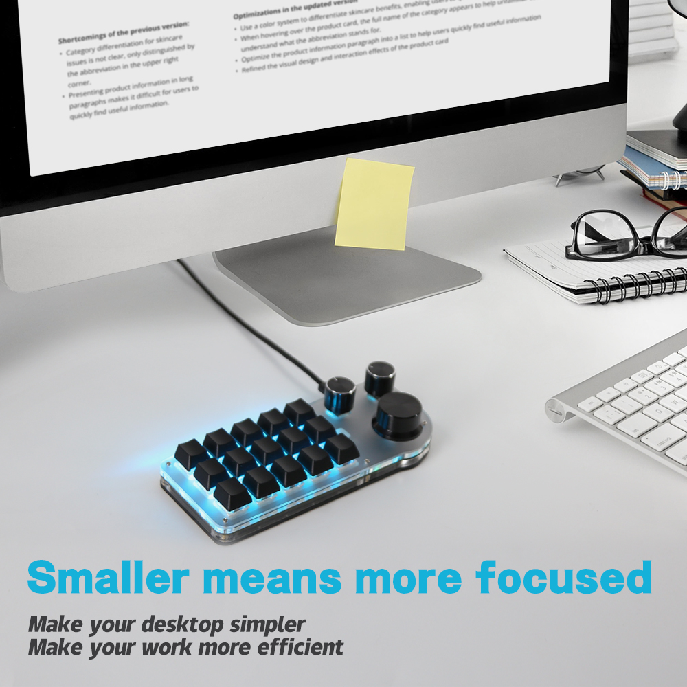 Mechanical Keyboard Bluetooth 5.0 Gaming Keyboard RGB 15/12/6 Custom Keypad Hotswap Macropad Knob Keyboard for Gaming Photoshop. 