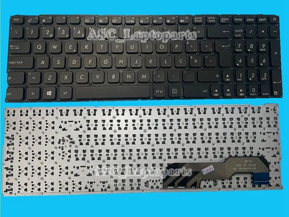 New Portuguese Teclado Keyboard for Asus F541N F541NA F541U F541UA F541UJ F541UV F541S F541SC F541SA, Black, no Frame