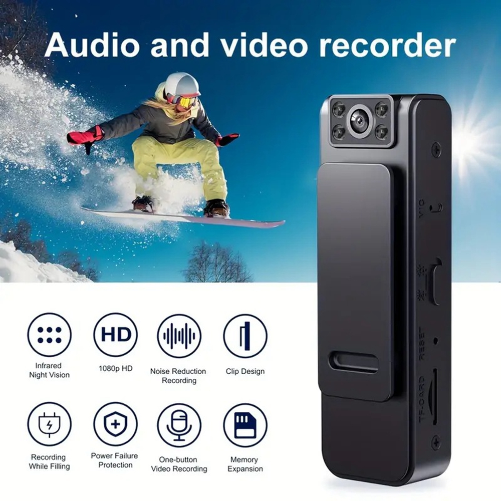 HD 1080P Noise Reduction Camera 2023 New Portable Recording Camera Clear Anti-shake 180 Rotating Lens Waterproof Camera Record