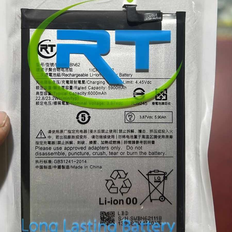 MI BN62 Mobile Battery for Xiaomi Redmi 9 Power / Note 9 / Poco M3 / Redmi 9T with 6000mAh