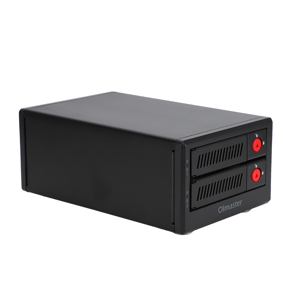 OImaster USB3.0 SSD External Dual disk Charging Hard Disk Enclosure (100-240V US)