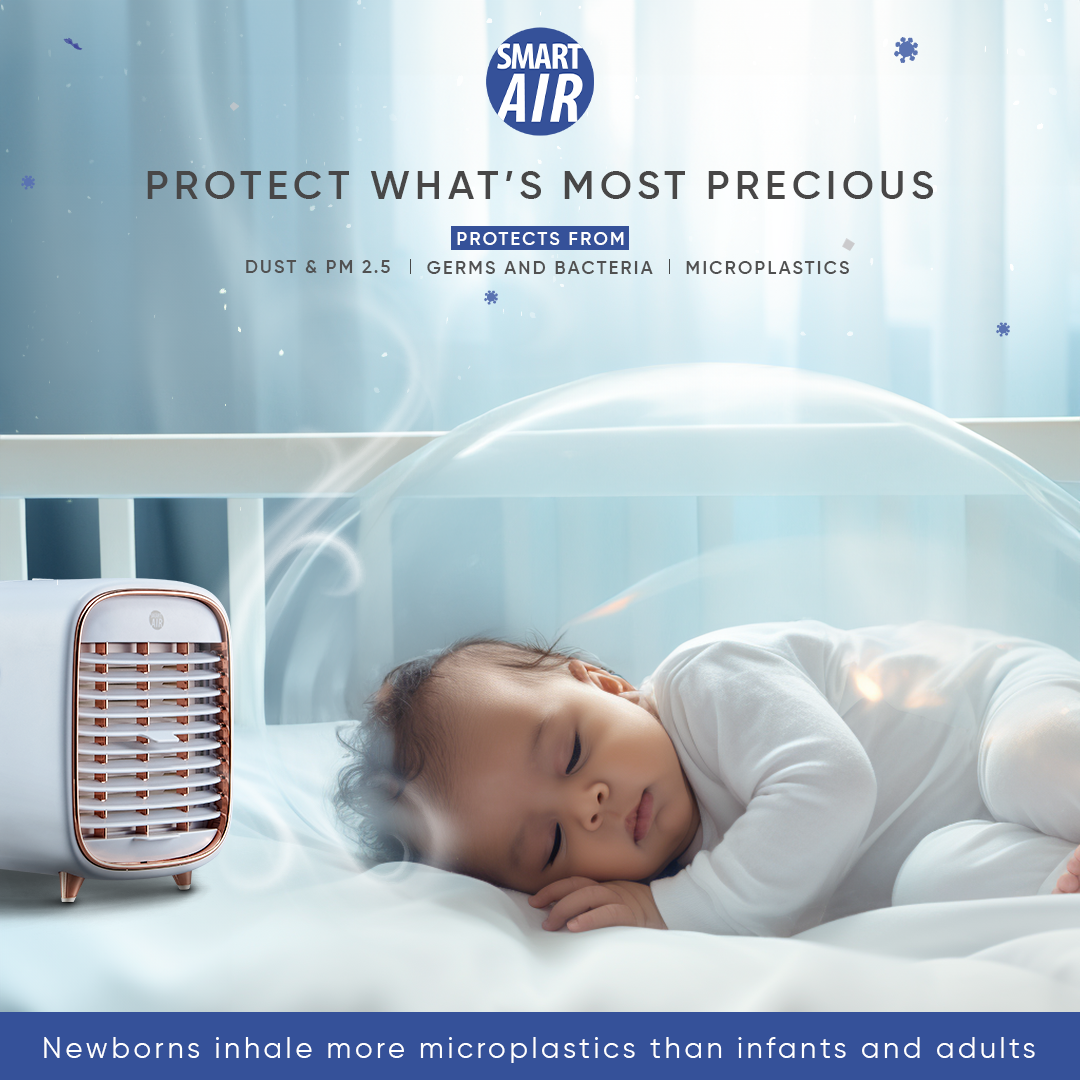 Smart Air QT3 Portable Air Purifier with Cooling Fan with HEPA H11 Filter for Home (no battery) | Air Purifier for Car | Mini Air Purifier for Room and  Office Desk. 