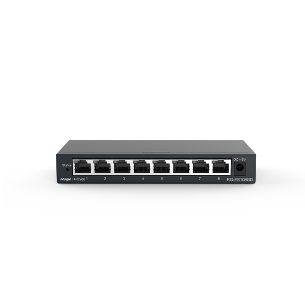 Ruijie RG-ES108GD 8-Port 10/100/1000M Gigabit Unmanaged Switch. 