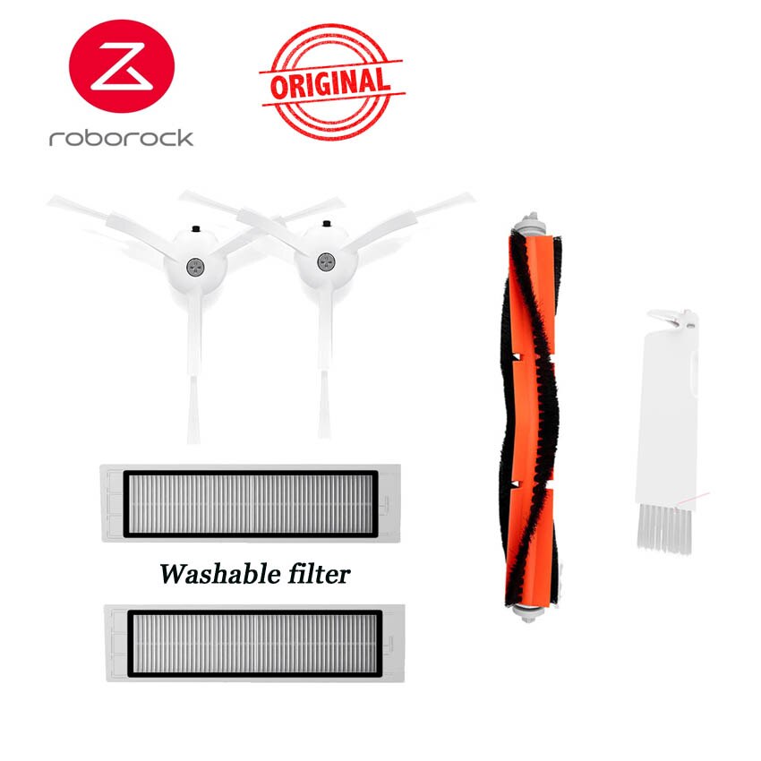 Xiao Roborock S50 Accessories Main Brush Filter Side Brush for Mijia1/1S S6 S51 S55 E4 S5max S4 Vacuum Cleaner Parts-pack B1. 