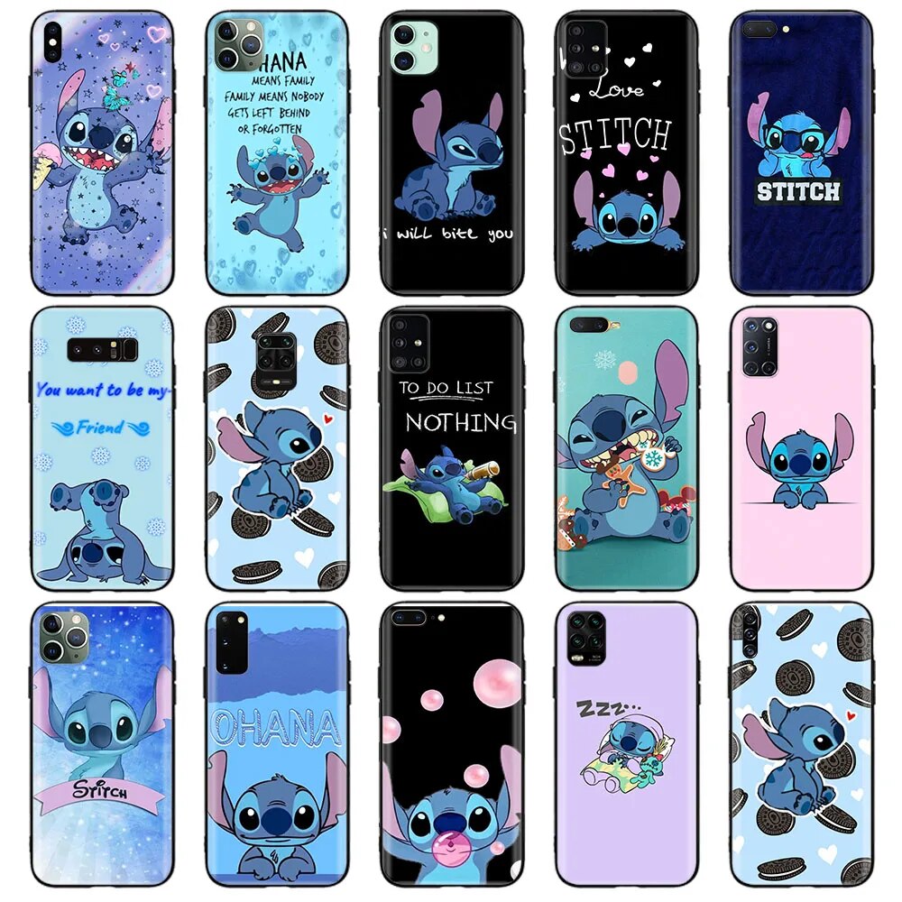 Black Case for Xiaomi POCO C3 C40 Redmi 10C 10A Note Mi 10 10t 10S Pro 5g Cover Z-46 Stitch