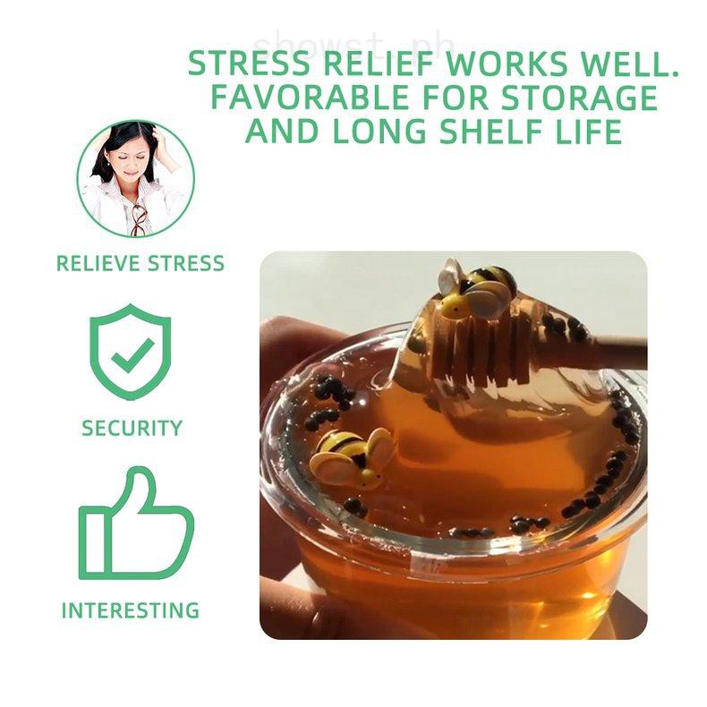 [cod]Crystal Slime Toys Clear Honey slime Bee Polymer Clay Modeling slime Putty Toy. 