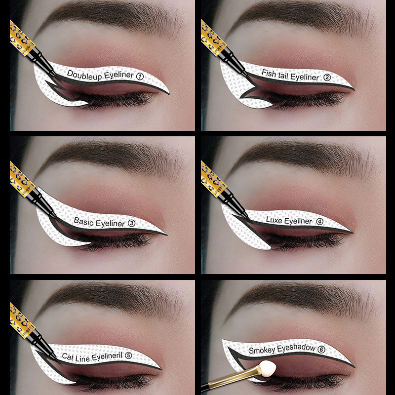 12 Sticker/PC Eyeliner Eye Shadow Nine-Tailed Fox Eye Patch Eyeshadow Models Template Shaping Stencil Eyes Make up Aid Tools. 