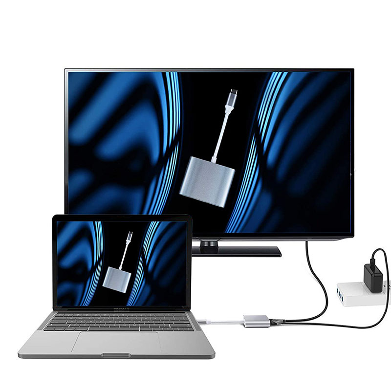 Type-C Adapter Cable Converter for Apple USB-C Digital AV Multiport Adapter MJ1K2AM/A HDMI and USB  FW3. 