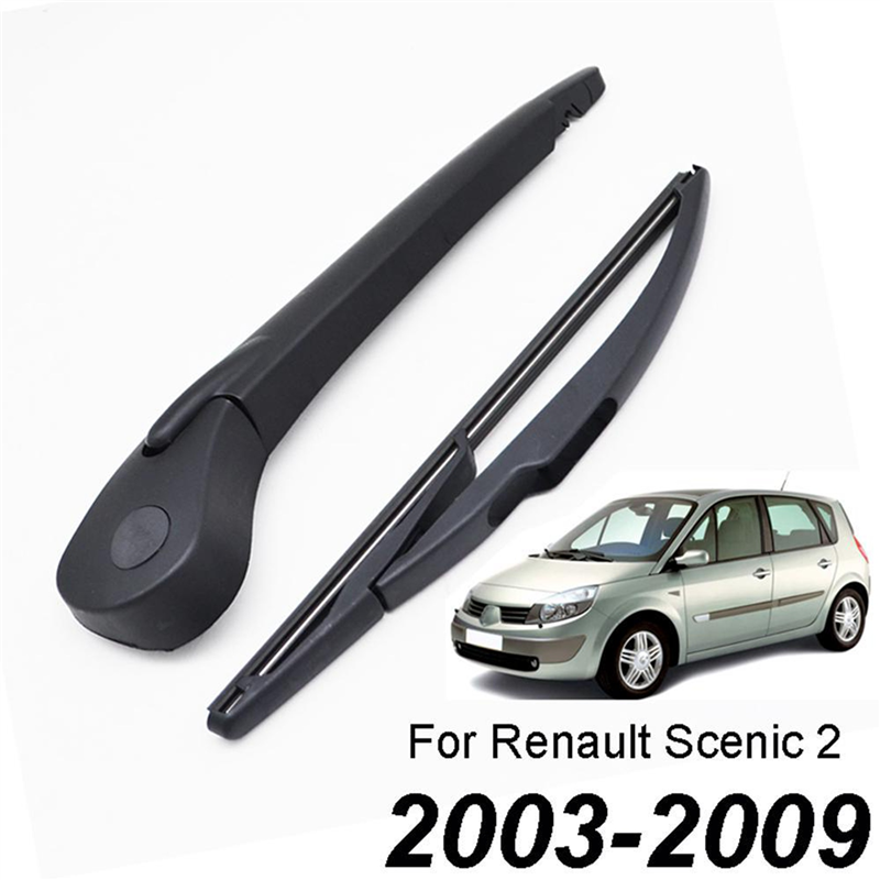 10X Rear Wiper Blade & Arm Set Kit for Scenic 2 / Grand Scenic 2 Windshield Windscreen 2003 - 2009