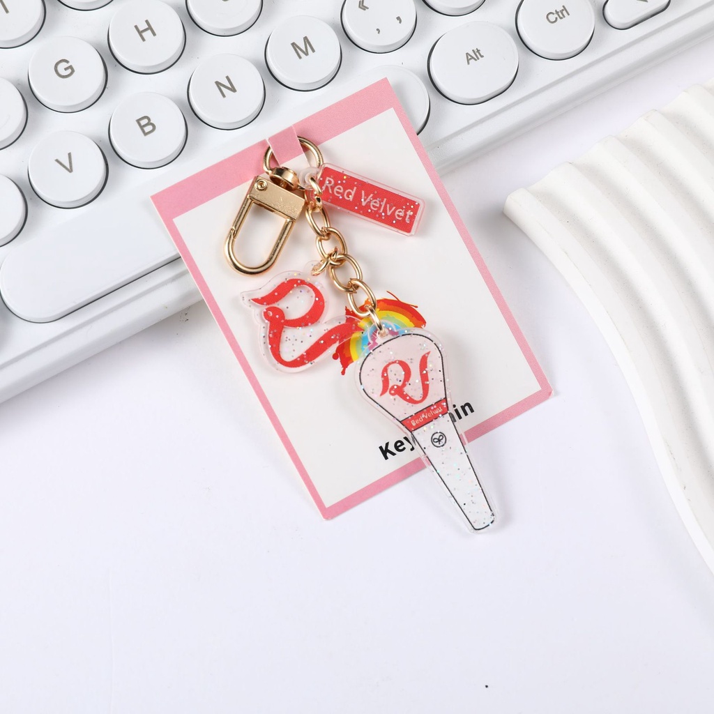 Kpop Idol Laser Star Sparkling Powder Acrylic Keychain Key Ring | Daraz ...