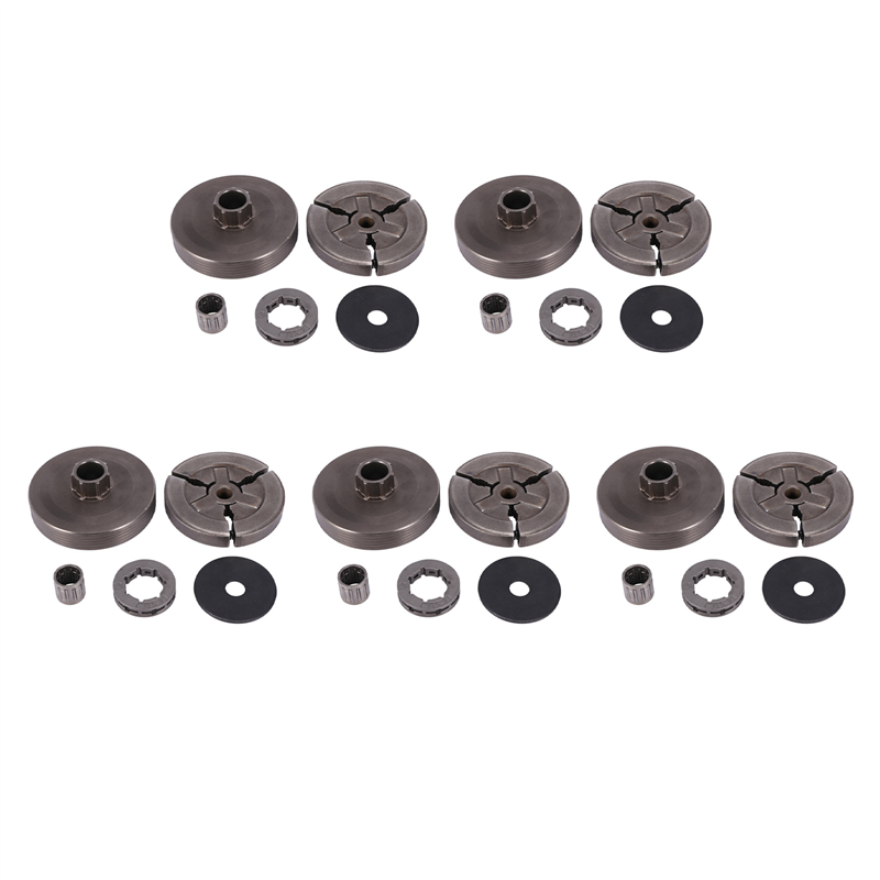 5X Clutch Drum & Clutch & Sprocket Rim & Needle Bearing Fit for Chinese Chainsaw 4500 5200 5800