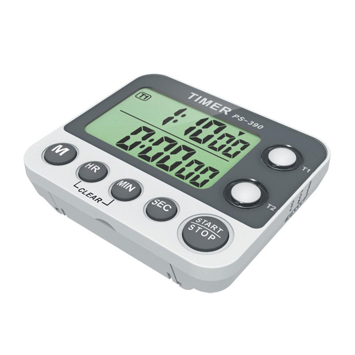 Luxury 1/100 centisecond Timer Stopwatch Kitchen Cooking Timer Portable Digital Electronic 2Group Countdown Alarm Clock Reminder