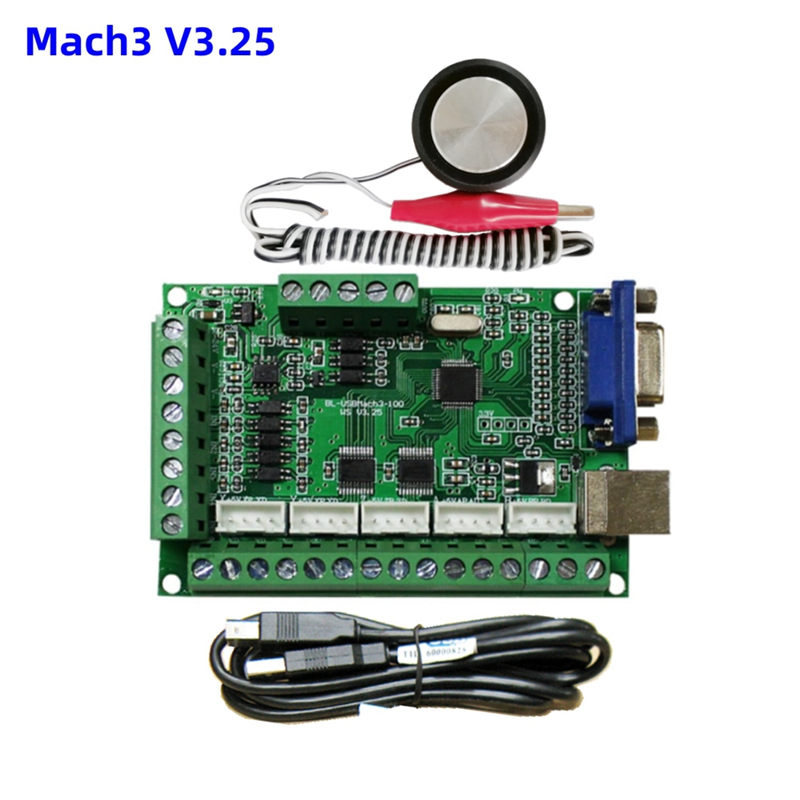 Plastic Mach3 V3.25 USB Driver Motion Controller 5 Axis CNC Board Z Tool Setter for Cnc Router Cutting Engraving Milling Machine Kit. 