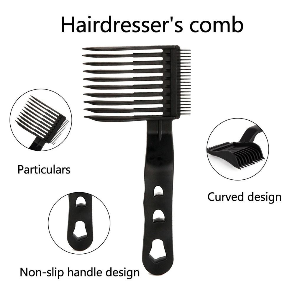 Blend Friend Fade Comb Ergonomic Gradienter Design Hair Cutting Comb Curved Positioning Comb Barber Supplies Men Styling Tool. 