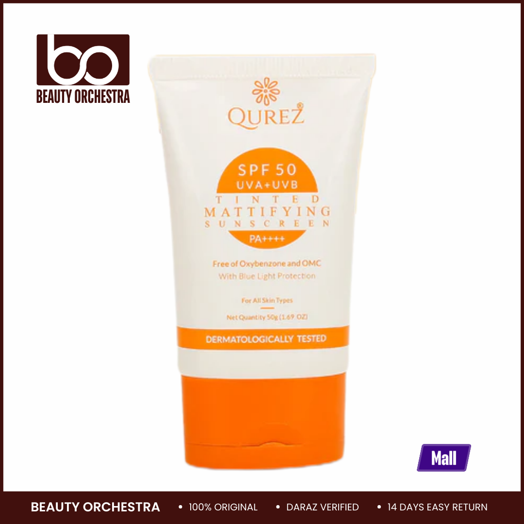 Qurez Mattifying Tinted Sunscreen SPF 50 PA++++ - 50g