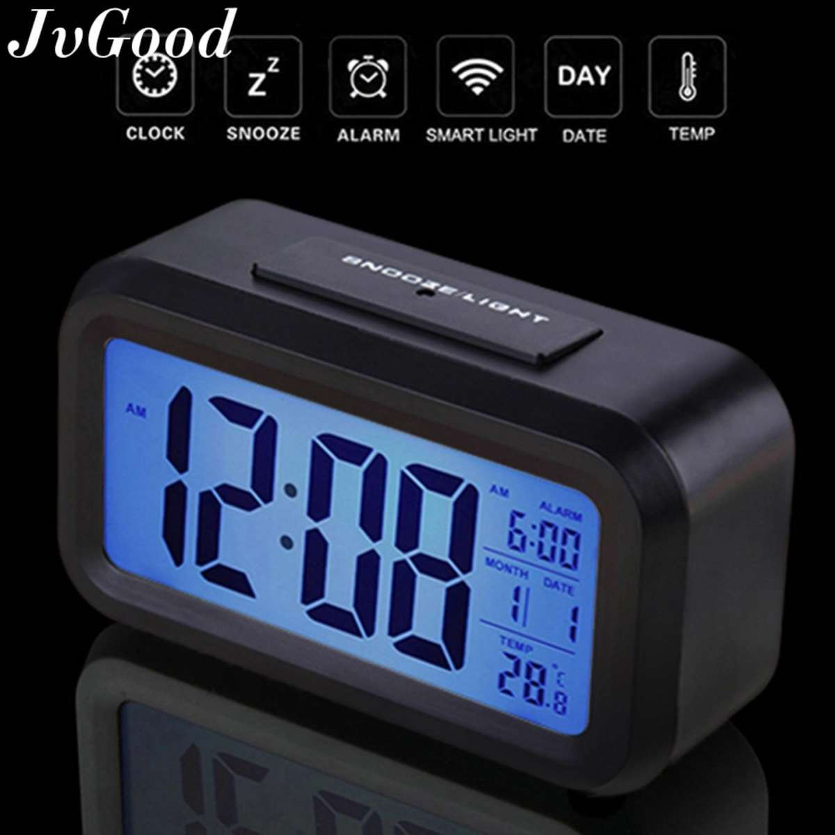 Jvgood 4 6 Smart Backlight Digital Alarm Clock Dimmer Temperature Low Light Sensor Morning Clock Bedroom Kids Girls Teens Buy Online At Best Prices In Bangladesh Daraz Com Bd