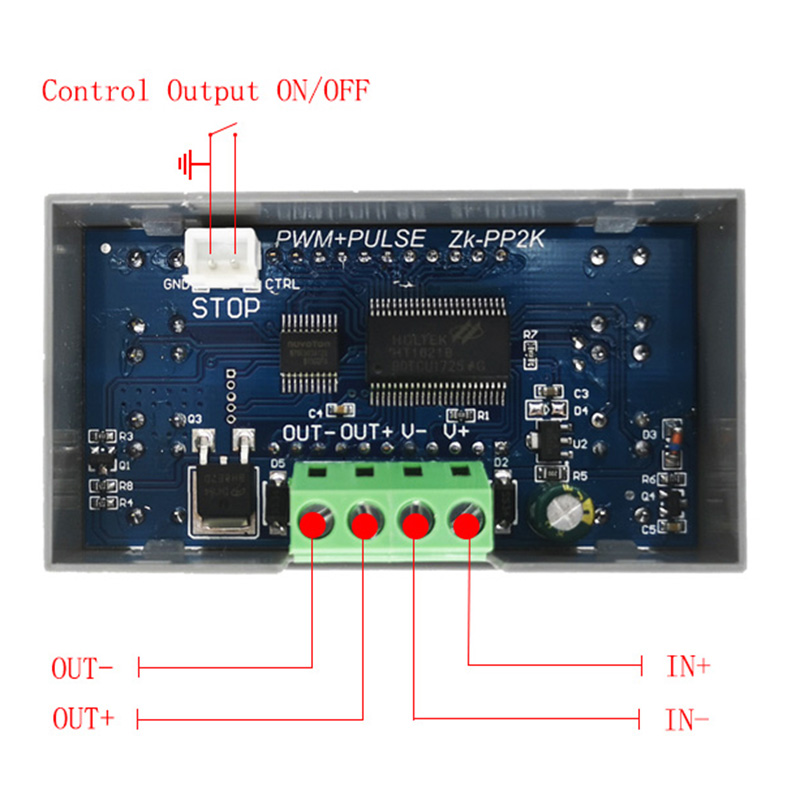 Practical Product  ZK-PP2K PWM DC 3.3-30V 12V 24V Motor Speed Controller Regulator 8A 150W Adjustable LED Dimmer Pulse Frequency Duty Ratio. 