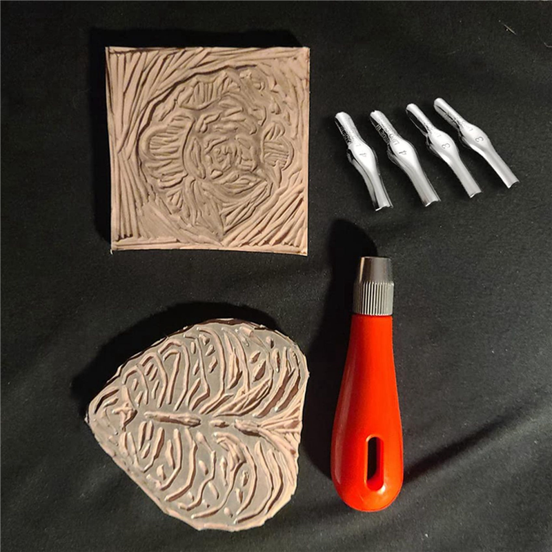 Linoleum Cutter Set, 10 Sets Craft Lino Cutters with 30 Assorted Blades for Lino Cutting and Crafting, Carvings, Craft. 