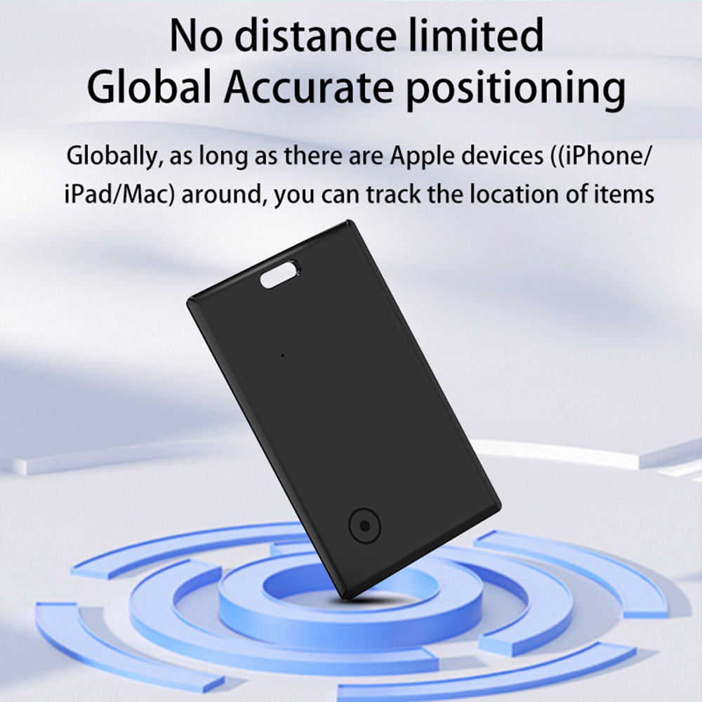 Wallet Tracker Card Wireless Rechargeable Anti-lost Smart Card Location Tracking Tag Works with Apple Find My App Item Finder. 