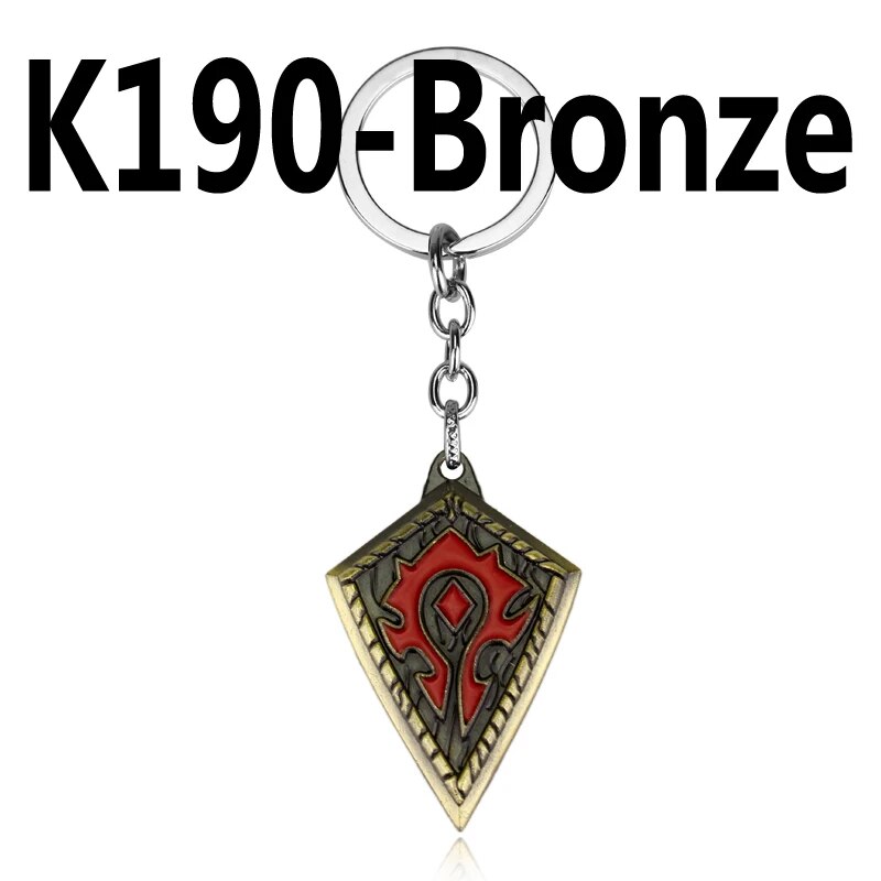 New BLZ Game World Of Warcraft Keychain Engraved WOW Logo Metal Keyring For Man Dropshipping. 