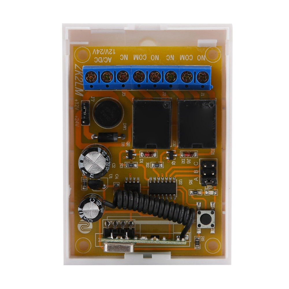 433 mhz Wireless two-button remote control switch wireless Relay relay module 2 Rf button Transmitter Lm 12 v 24. 