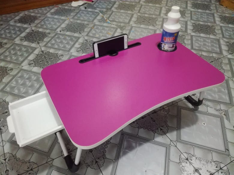 Printed Computer Laptop Desk With Drawer - Small Foldable Multi ...