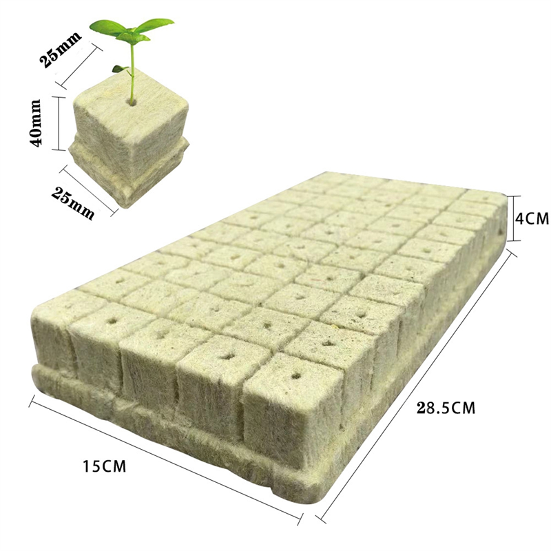 50Pcs Stonewool Hydroponic Grow Media Starter Cubes Plant Cubes Soilless Substrate Seeded Rock Wool Plug Seedling Block. 