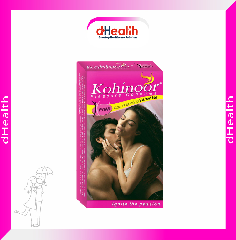 Kohinoor Pink Condom Pleasure pink better fit smallest condom 10pcs Single Pack