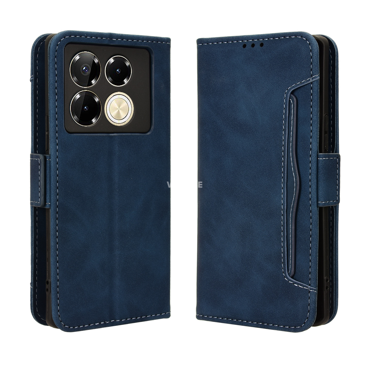 Vantime For Tecno Spark 20 Pro Plus PU Leather Wallet Case Card Holder Wave Point Pattern Flip Cover I354071609 - View #9