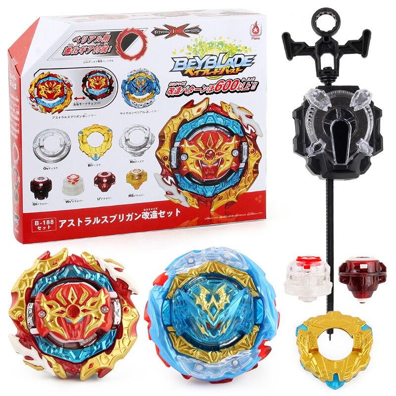 Beyblades Burst DB Astral Spriggan / Spryzen Customize Set B-188 Battling Top Remodeling Set With LR Sparking Launcher Boys Toy. 