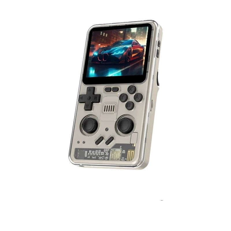POWKIDDY RGB20 PRO Retro Punk Style Handheld Game Console 3.2 Inch 1024*768 -Option -GREY-64G-Option -GREY-64G