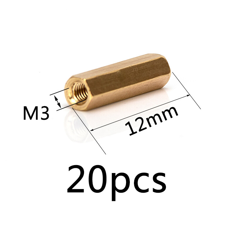 M3 M4 Brass Hex Standoff Spacer Column Screw Copper Flat Head Spacing Screws Fasteners Nuts Length 4mm-70mm Millimeters. 