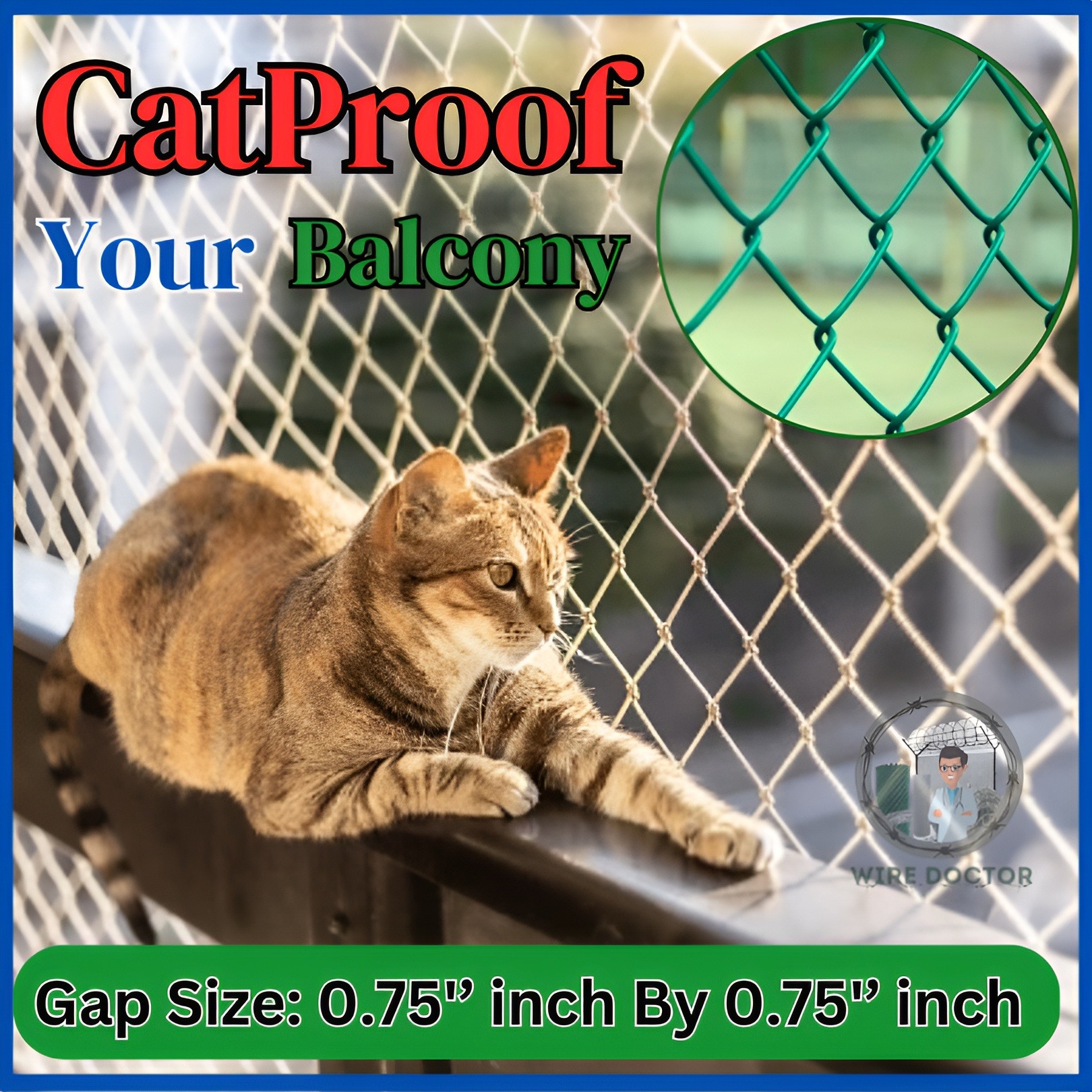 Gi PVC Net Barricade Netting (2Feet By 4feet) Garden Fence, Barricade Net, Tree Guard Net, Anti Bird Net - Gardening Tools. 