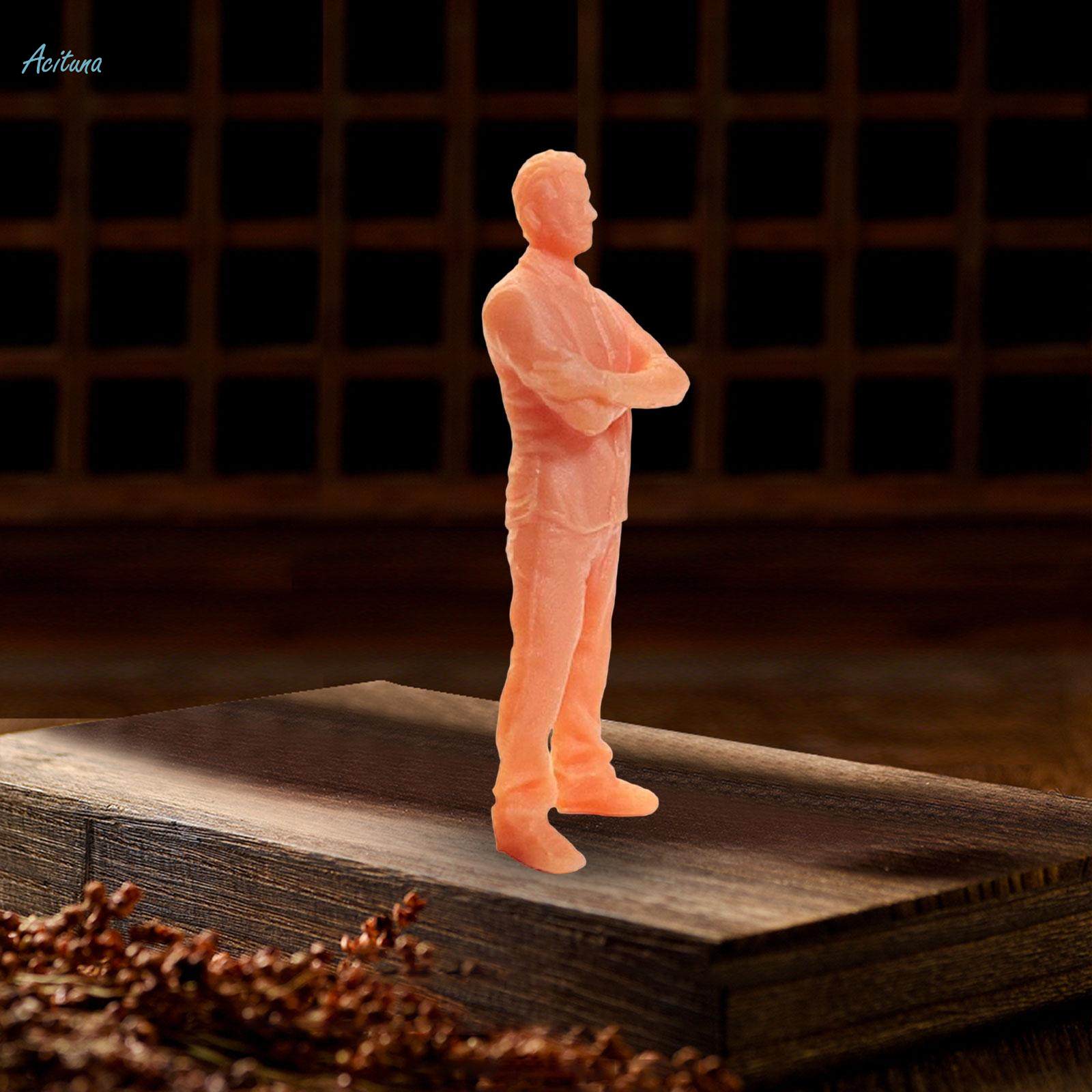 1:64 Figure Model Tiny People, 1/64 Role Play Figure Character Doll, Miniature Model Figures for Sand Table, Miniature Scene Model Train Layout. 