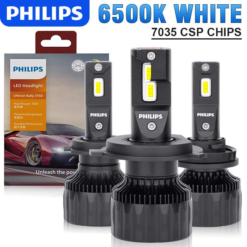 Philips Ultinon Rally 3550 H7 H4 LED Headlamp Canbus No Error 9012 Hir2 9005 9006 H8 H9 H11 Fog Lamp 100W 9000LM High Power