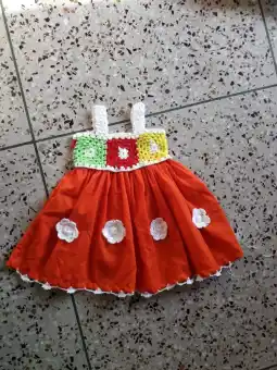 baby frock red colour