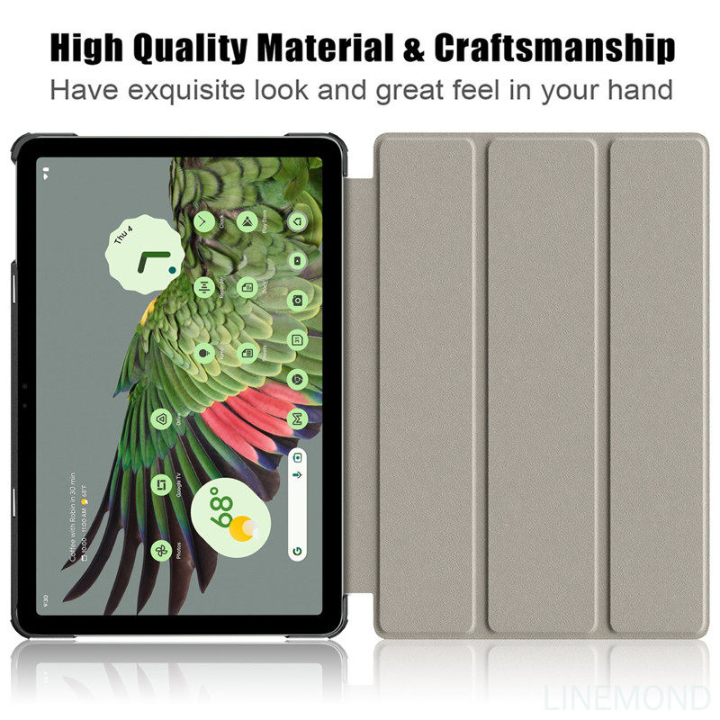 Tablet For Google Pixel Tablet Case 11" Tri-Fold Magnetic Leather Stand Tablet Case For Funda Google Pixel Tablet Cover Coque. 