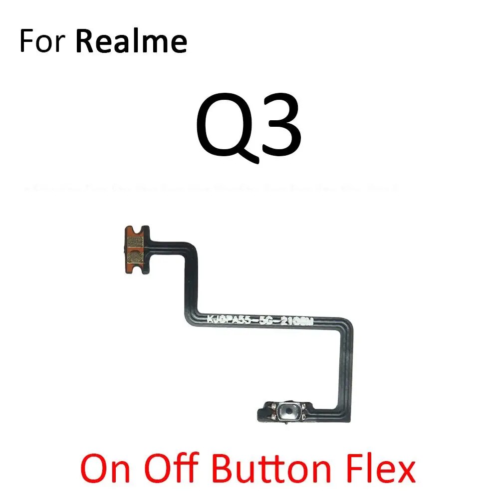 Volume Button Power Switch On Off Key Ribbon Flex Cable For OPPO Realme Q3 Q3i Q5i Q5 Pro Carnival 5G Replacement Parts. 