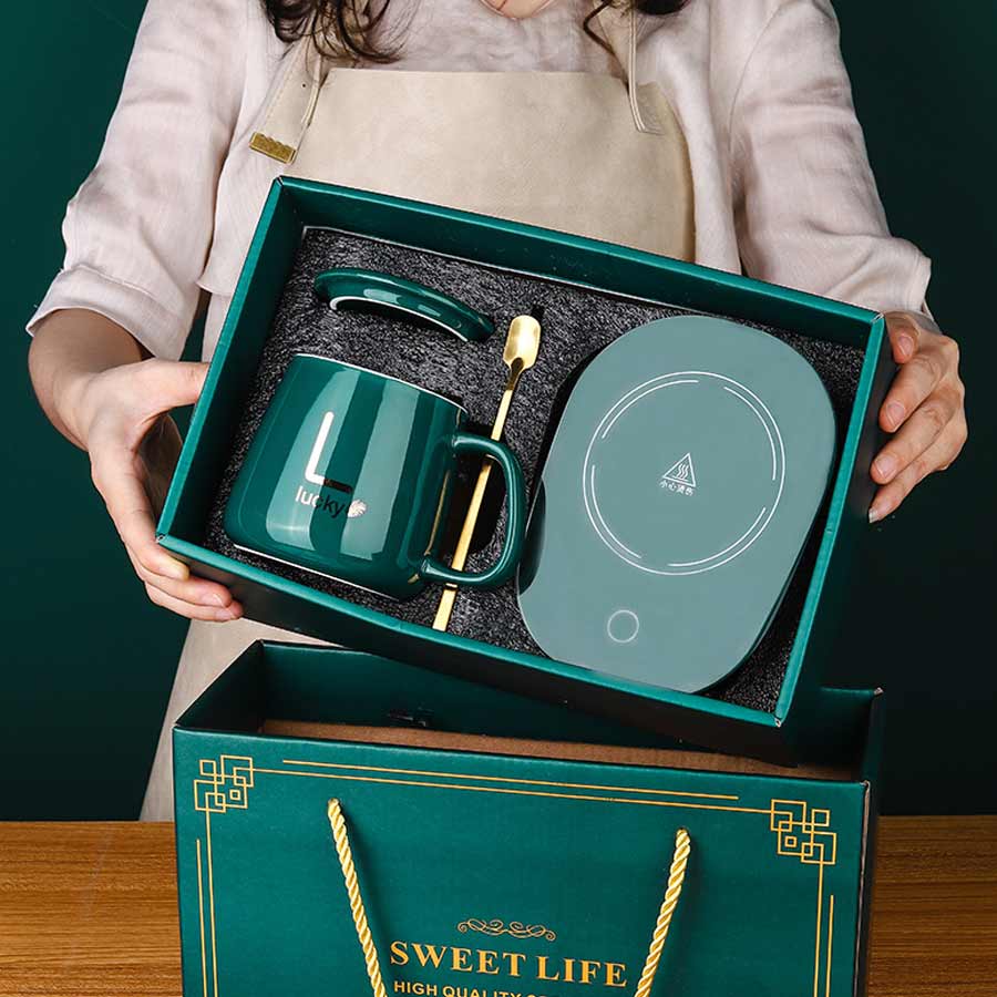 Electric Coffee Mug Warmer Set / Stylish Ceramic Cup Warmer | Daraz.com.bd