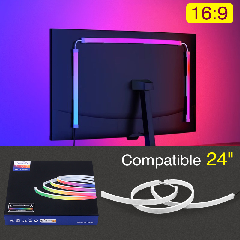 PC Computer-specific Smart Led Light Strip Real Time Sync Rgb Neon Ambient Light Usb Connection With Tape Gaming Room Decoration. 