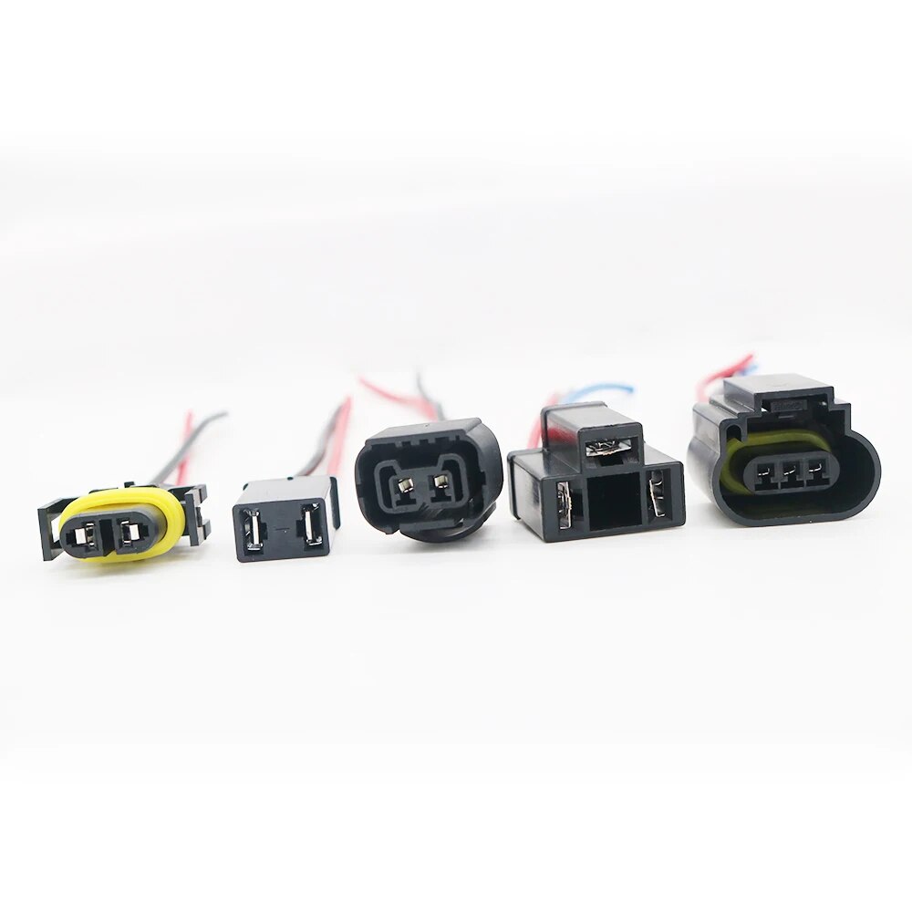 1Pcs H4 H7 H11 H13 H16 5202 Female Adapter Sockets pigtail Wiring Harness Connector Holder Plug For Headlight Fog Light Retrofit. 