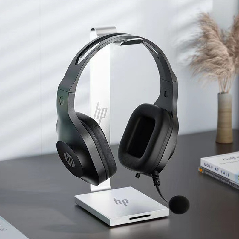HP/HP DHH-1601 Over-the-Ear 3.5 Dual Plug Headset for School Unit Audio-visual Computer Headset with Microphone. 