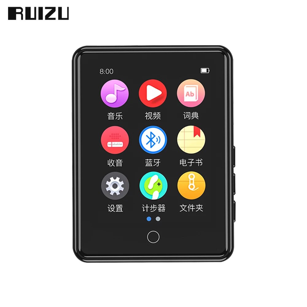 RUIZU M17 Touch Screen MP3 Player With Bluetooth 16GB Music Player Support FM Radio Recording Ebook MP4 Video Portable Walkman. 