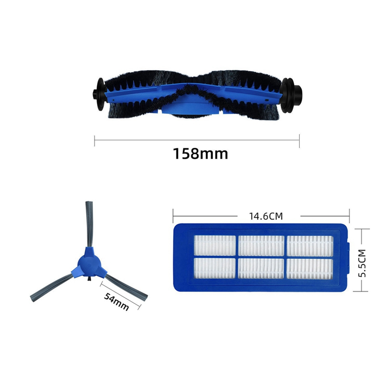 Main Side Brush Filter for RoboVac 11S Max, 15C Max, 30C Max, G20, G30, G30 Edge, G10 Hybrid Vacuum Cleaner Parts