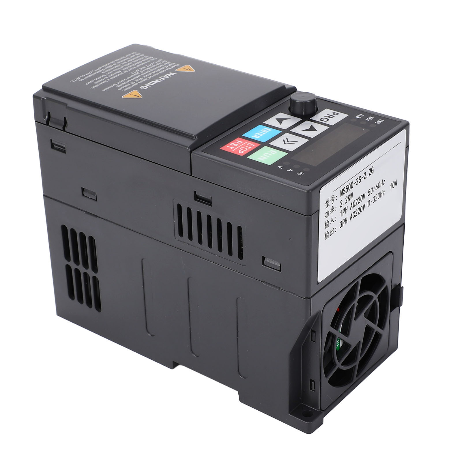 VFD Inverter Converter Extra Large Heat Sink Good Heat Dissipation 2.2KW Frequency Inverter 1PH 220V To 3PH 10A 220V Humanised Keyboard for CNC Machine Tools. 
