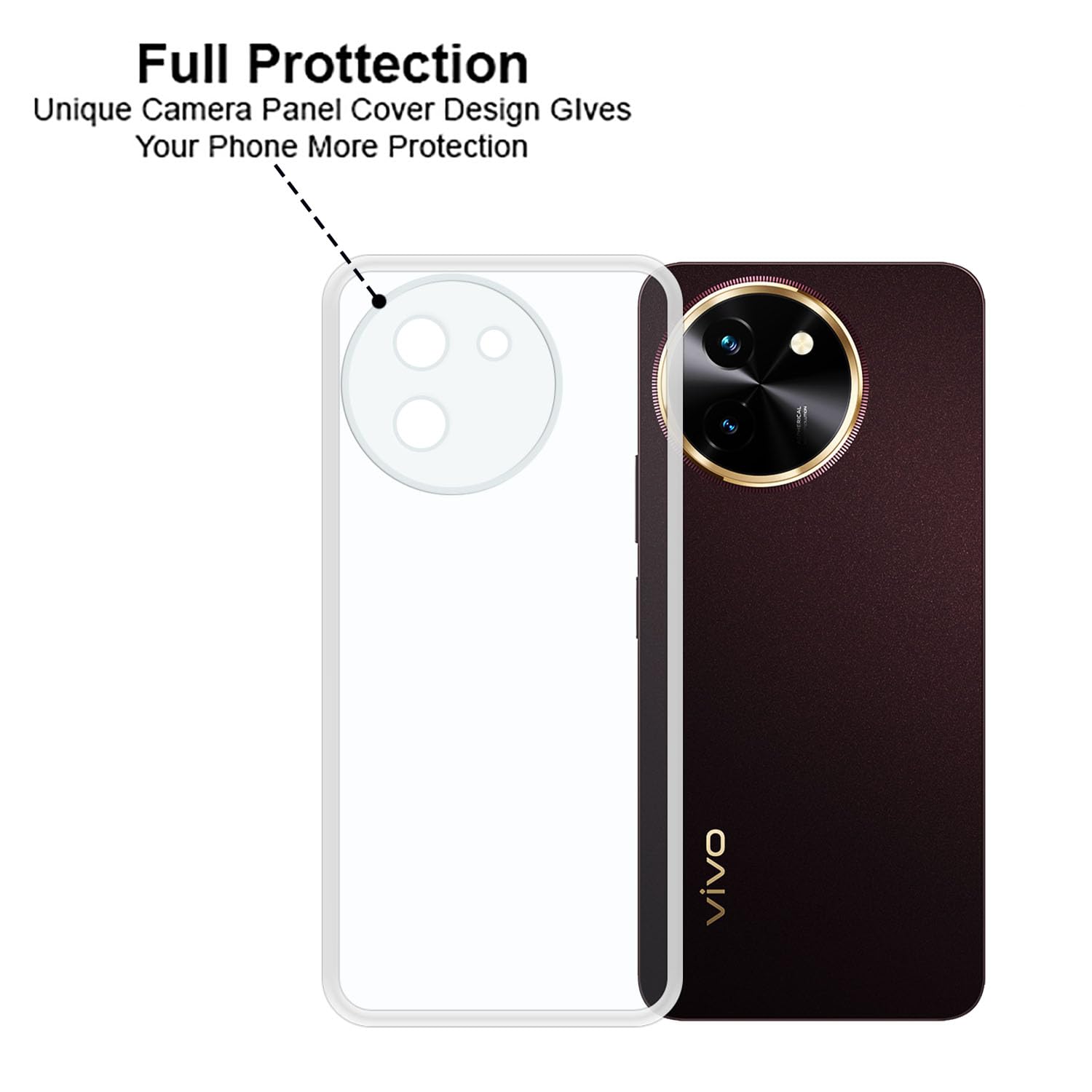 Vivo T3X 5G Transparent Soft & Flexible TPU Mobile Back Cover