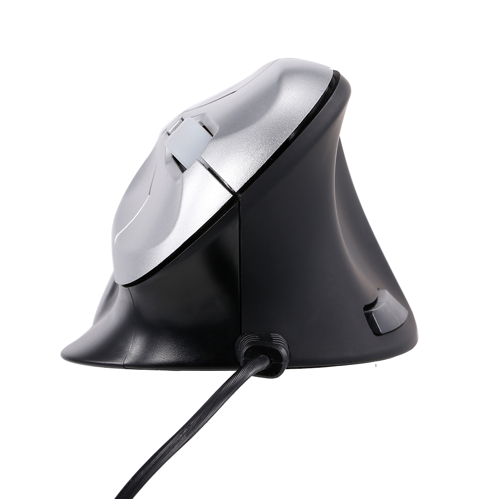 HXSJ 6D  Optical Mouse Vertical Mouse 2.4Ghz Gaming Mouse 6 Keys Ergonomic Design Mouse For Pc Lapt-op Black+S-ilver. 