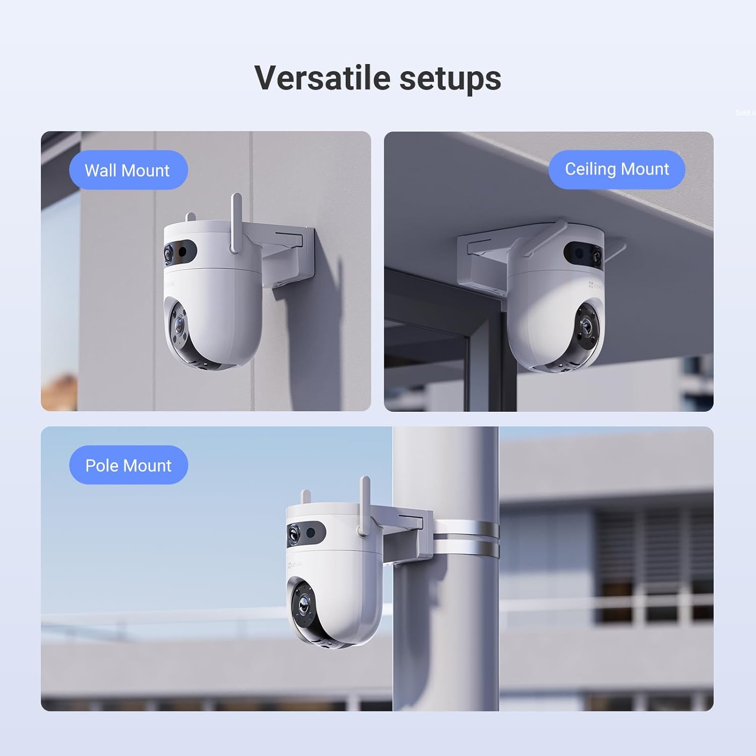 Ezviz H9C 3MP Dual-Lens Pan & Tilt Wi-Fi IP Security Camera Weatherproof Design Upto 512GB Support. 